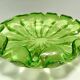 Large Green Bullicante Murano Glass Bowl or Centerpiece with Gold Leaf