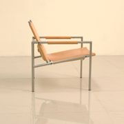 "SZ02" armchair in natural beige leather by Martin Visser for Spectrum 00's