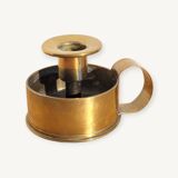 Handmade candle holder on shell casing
