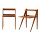 Paire de tables de chevet scandinaves en teck avec étagères des années 1960
