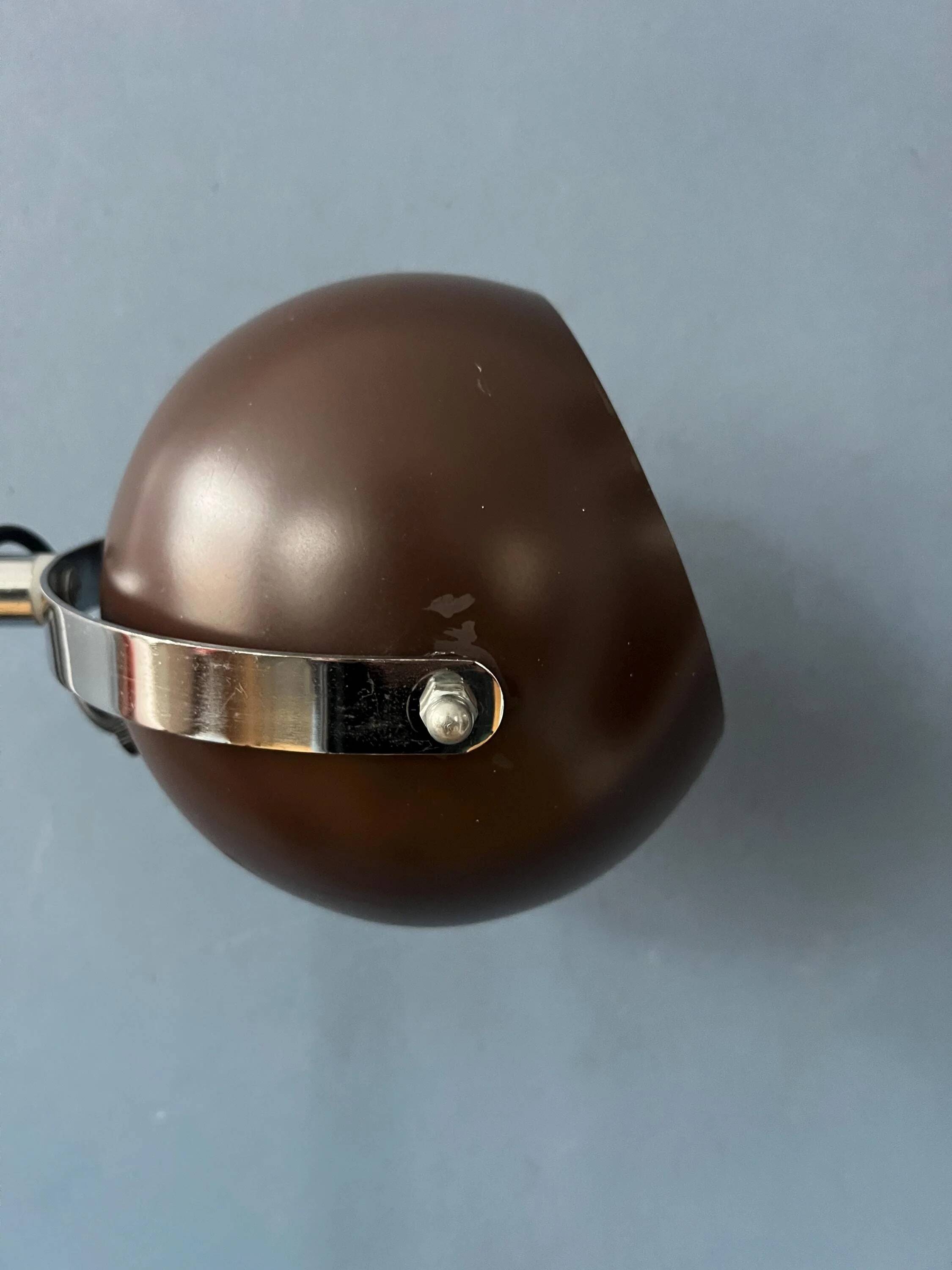 Space Age Mid-Century "eyeball" brown floor lamp