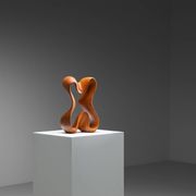 Abstract sculpture with organic flowing curves