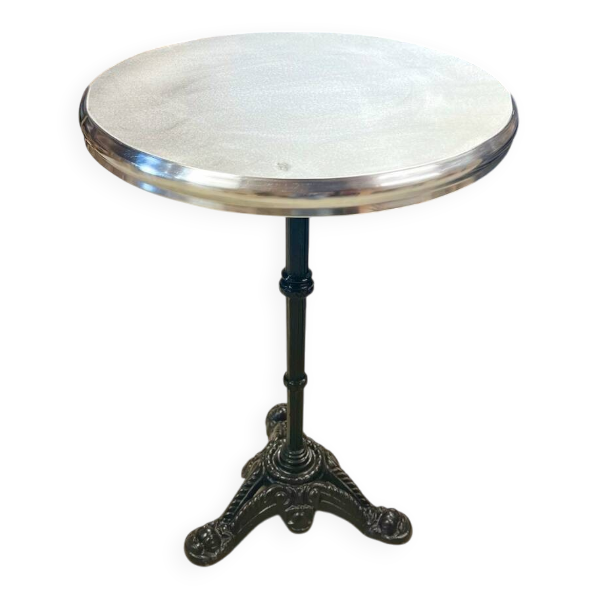 Bistro table with zinc top