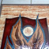 Enameled lava coffee table by Jean Jaffeux