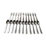 Christofle cutlery set - 11 fourchettes de table et 11 cuillères à soupe - Art déco - Métal argenté