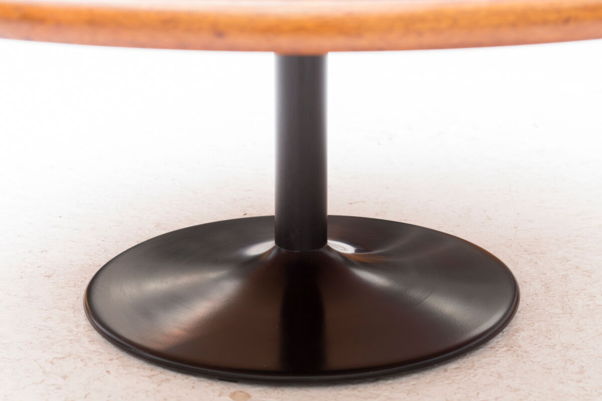 Table basse ronde en palissandre Danemark années 1960