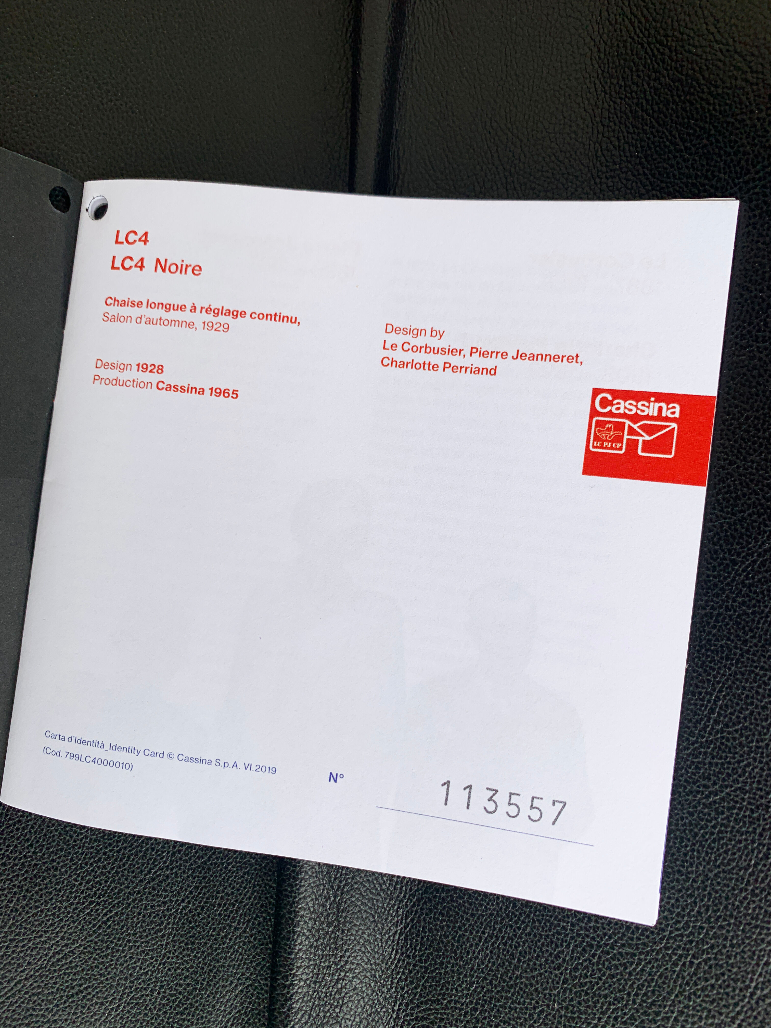 Chaise longue LC4 cassina by  Le Corbusier