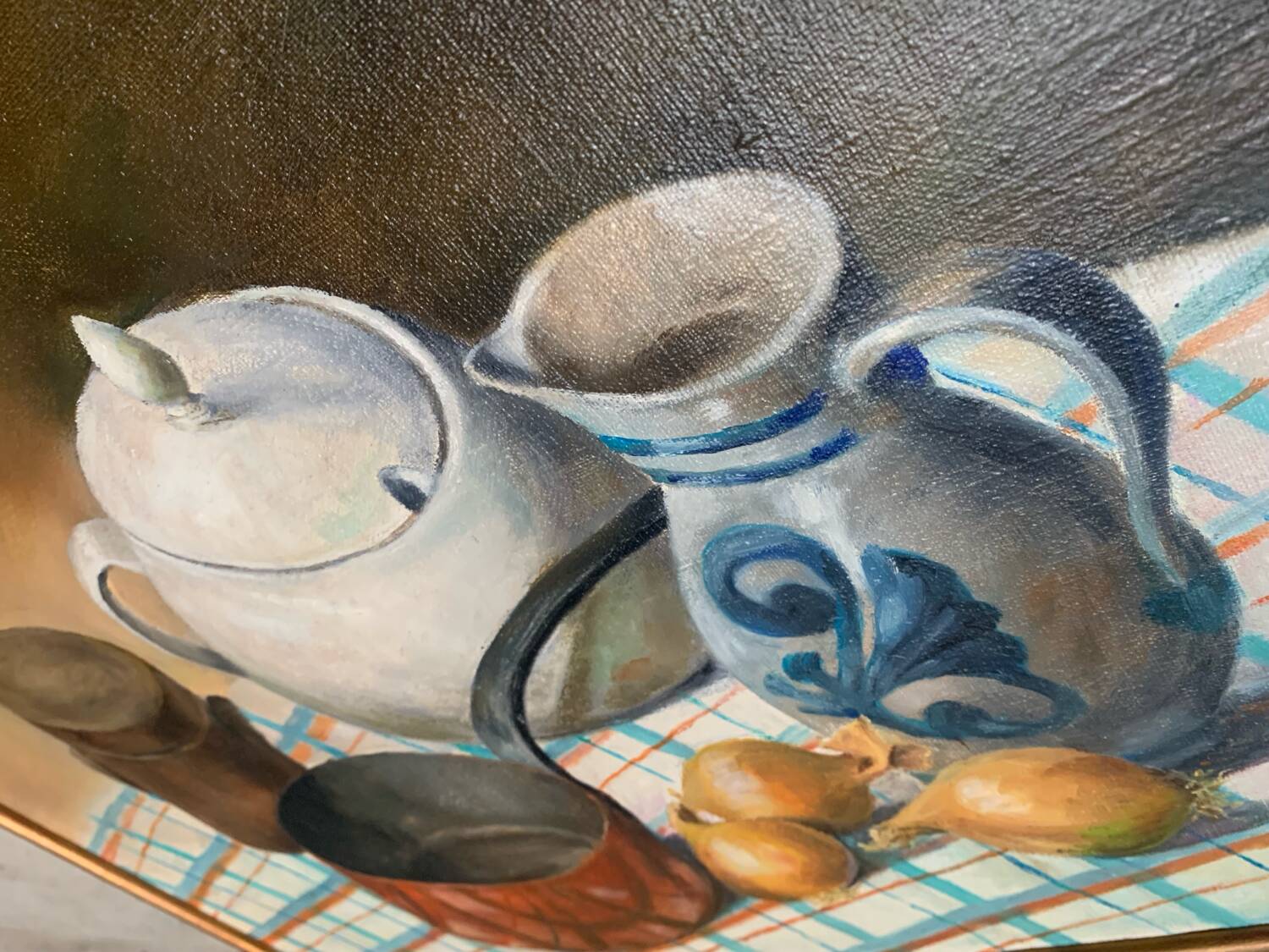Oil painting on canvas still life