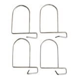 Set of 4 chrome bookends made of wire metal, kajsa & nisse strinning for string, 1960s, mid