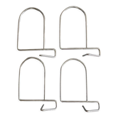 Set of 4 chrome bookends made of wire metal, kajsa & nisse strinning for string, 1960s, mid