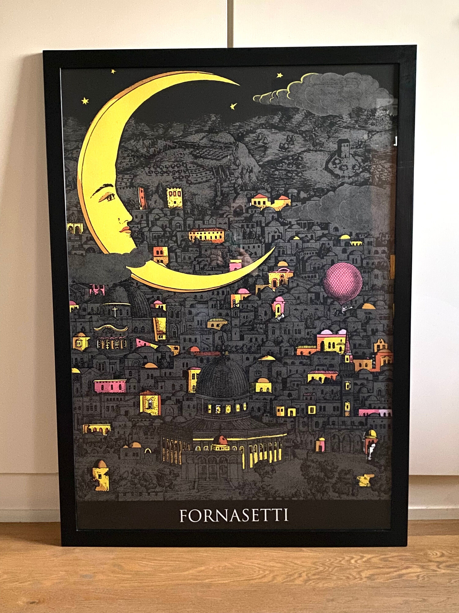 Piero Fornasetti, "Notte su Gerusalemme" serigraph, Graphique de France 1993