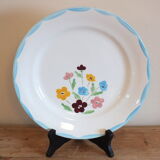 Round dish 50s Salins model Jocelyne - flowers