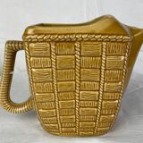 Rectangular ocher ceramic pitcher