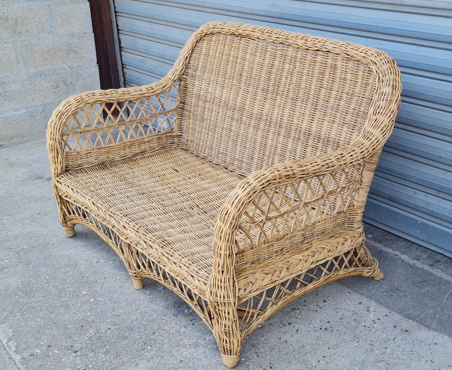 Rattan and wicker sofa 1960