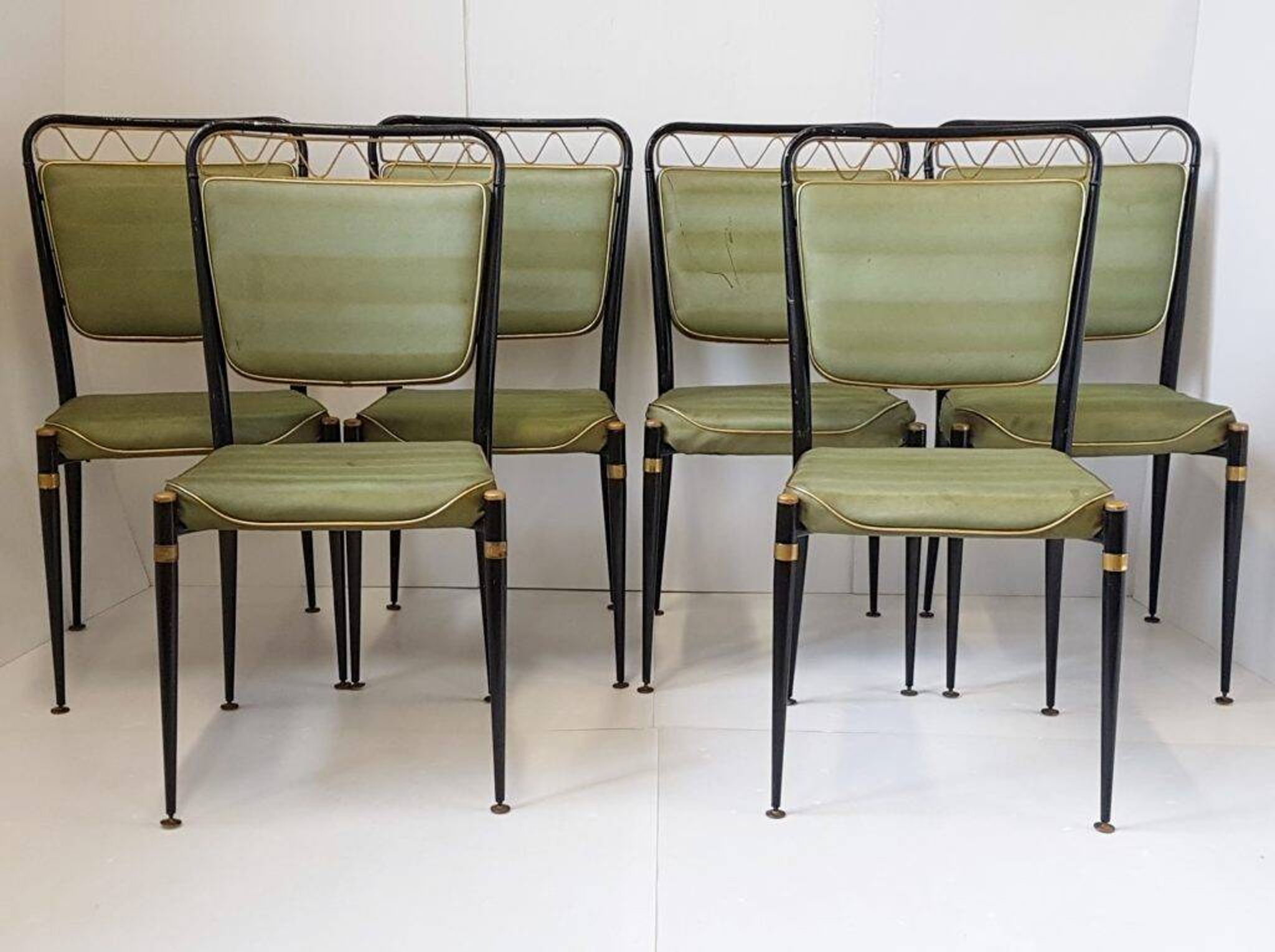 Suite de 6 chaises vintage 1950