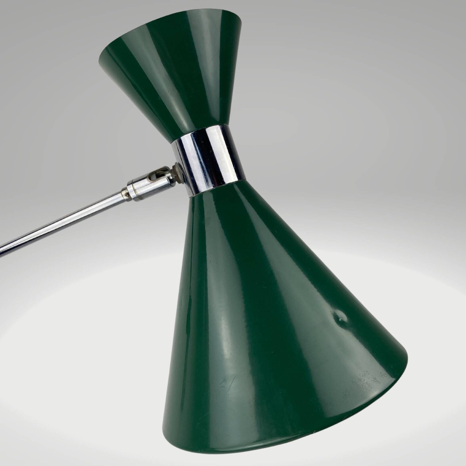 Adjustable architectural wall arc diabolo swing lamp, Herda, Dutch 1960s