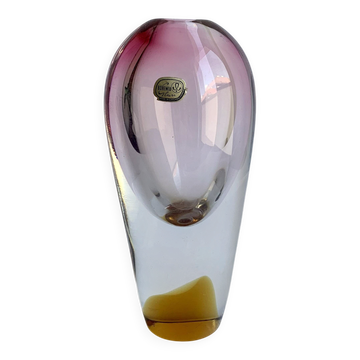 Bohemia Glass Vase, Czech Republic. 1970s