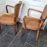 Paire de fauteuils bridge en skai