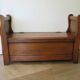 Rare entrance bench - Old chest bench - toy chest - oak color