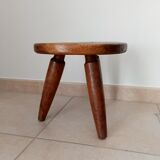 Antique walnut milking stool