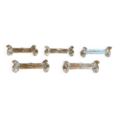 Series 5 antique knife rests portieux molded glass vintage tableware