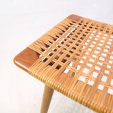 Stool - Teak - Cane weave - Danish design - 1960s.