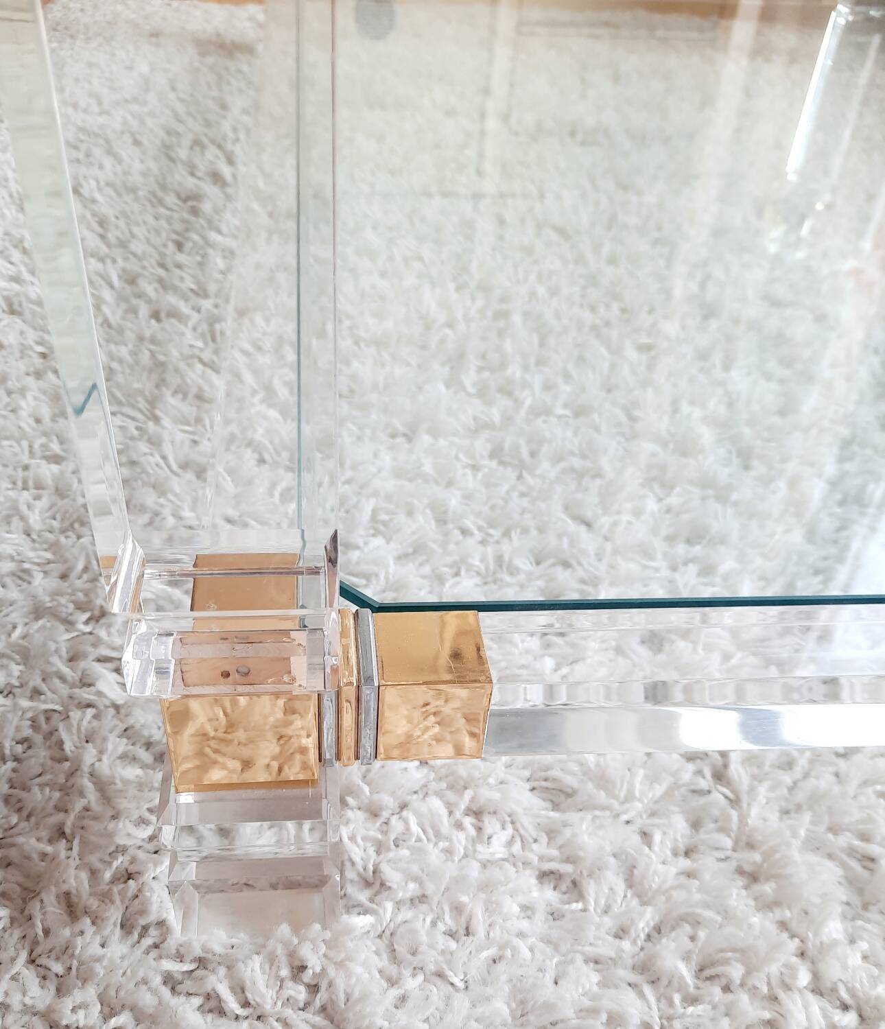 Coffee table in Altuglass "Romeo" 70s/80s