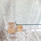 Table basse en Altuglass "Romeo" années 70/80s