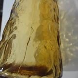 Italian "bumpy" yellow glass carafe