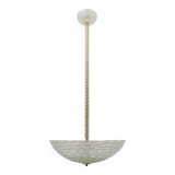 Ercole Barovier Art Deco Murano Glass Italian Pendant Chandelier "Pulegoso"