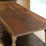 Carved solid oak coffee table