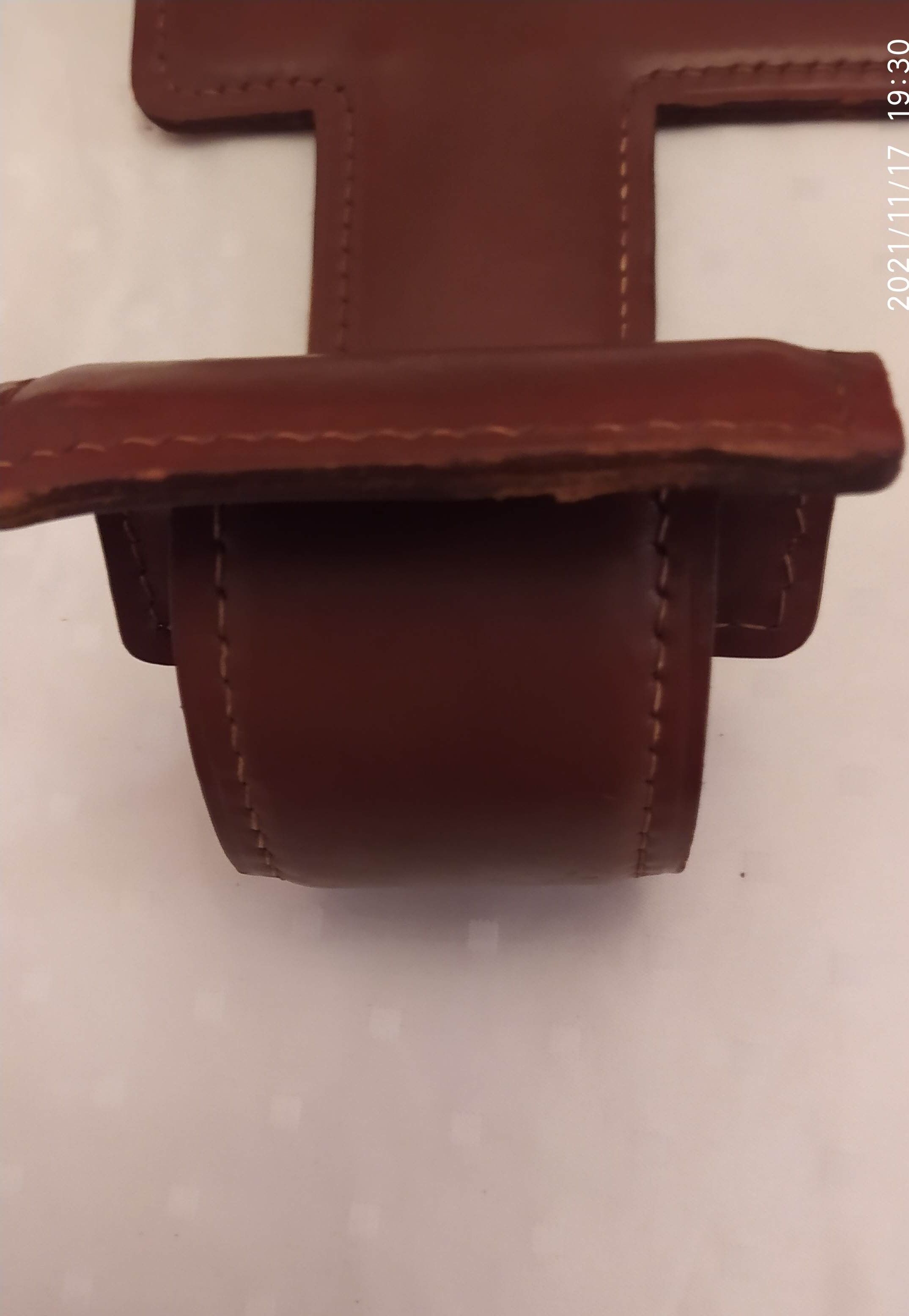 Leather wall coat rack