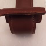 Leather wall coat rack