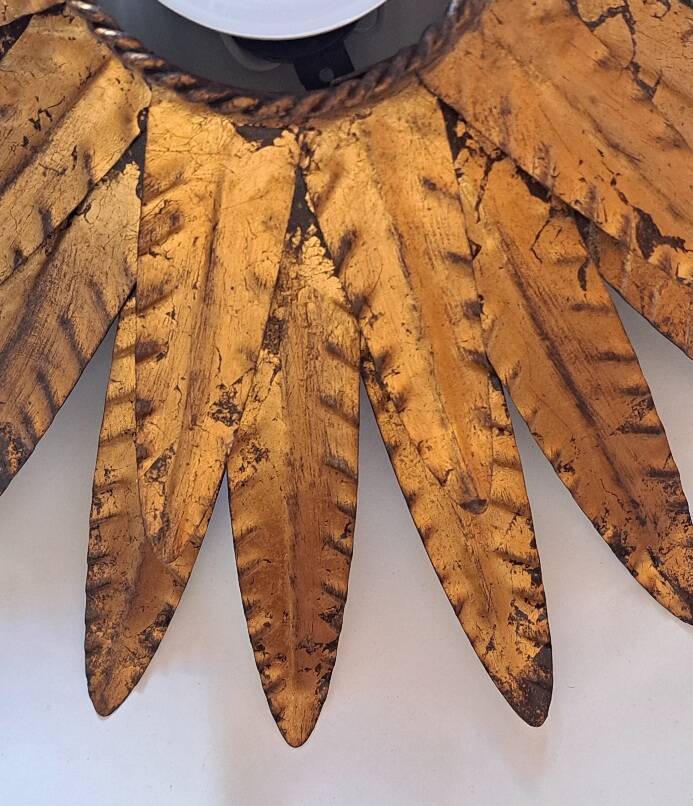 Wall lamp, metal sun ceiling light