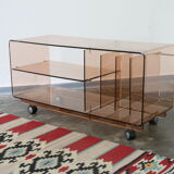 Vintage plexiglas tv/hifi unit