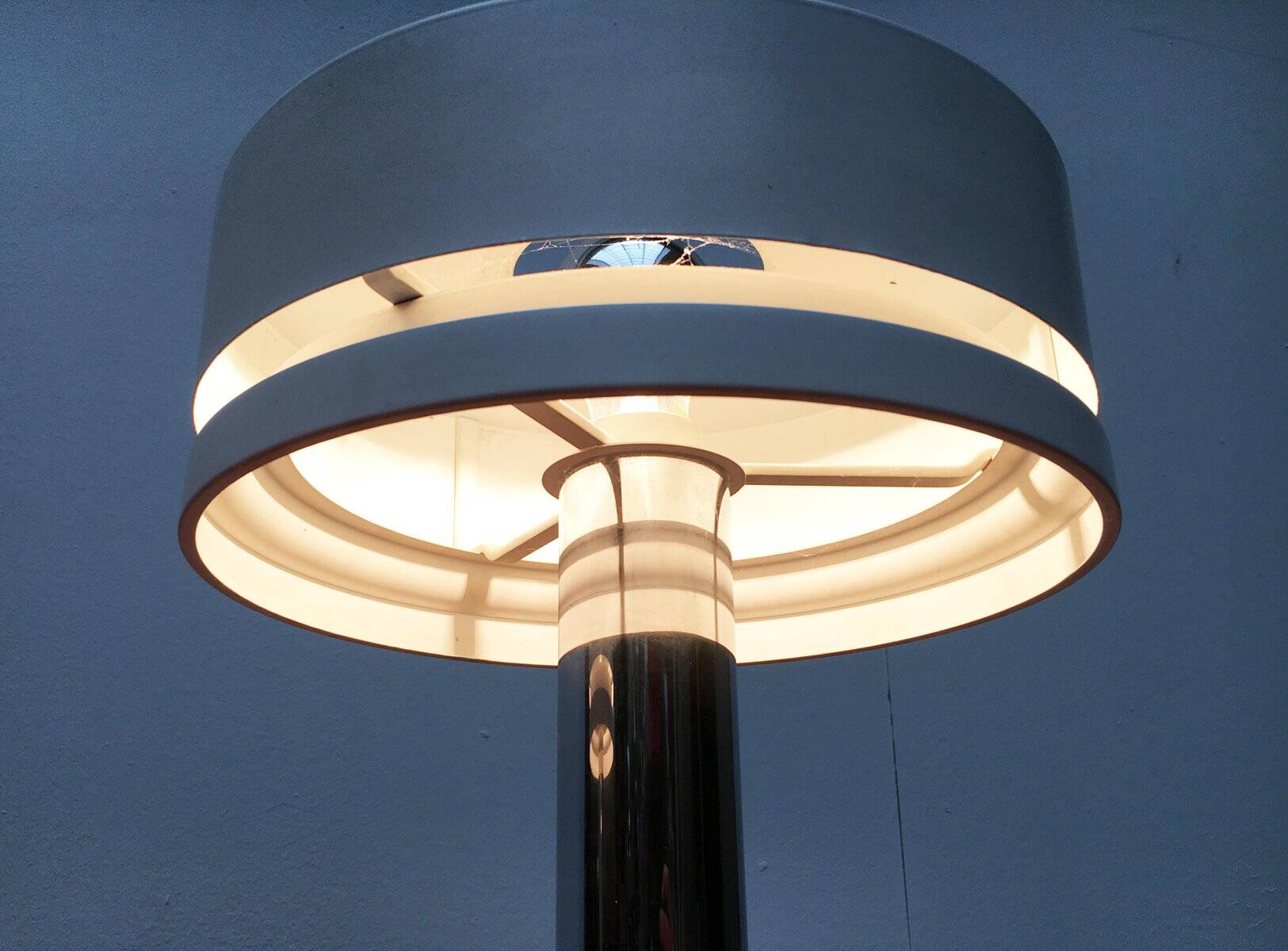 Minimalist table lamps from the German mid-century space age by Kaiser Idell / Kaiser Leuchten, 1960s, set of 2.