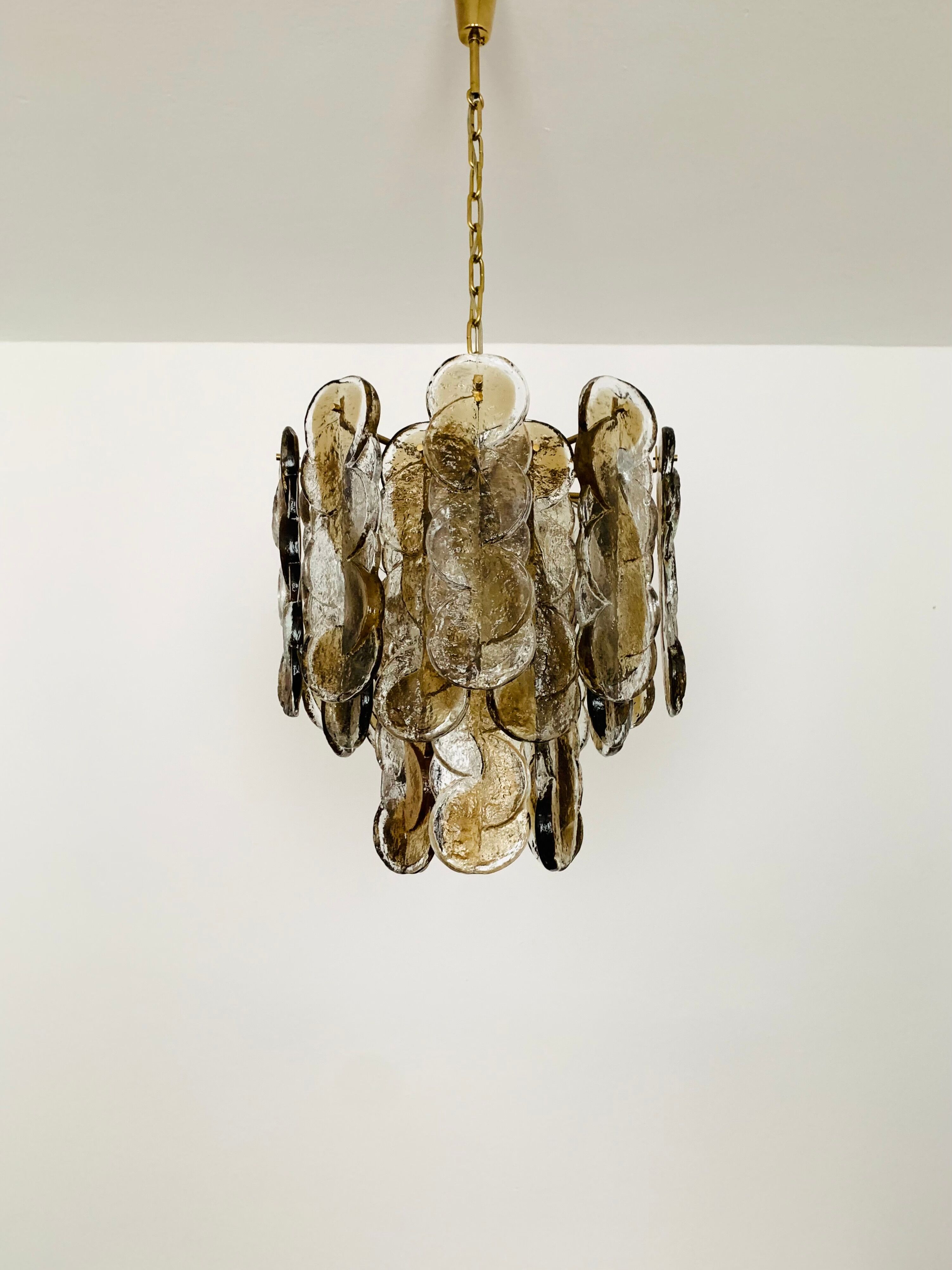 Large smoked glass citrus chandelier by j.t. kalmar