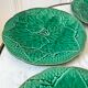 Set of 5 gien dessert plates in slurry leaf model 50s