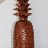 Pineapple wooden lamp with fabric shade 650mm