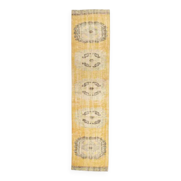 Turkish Oushak Kilim Wool Runner  80x345