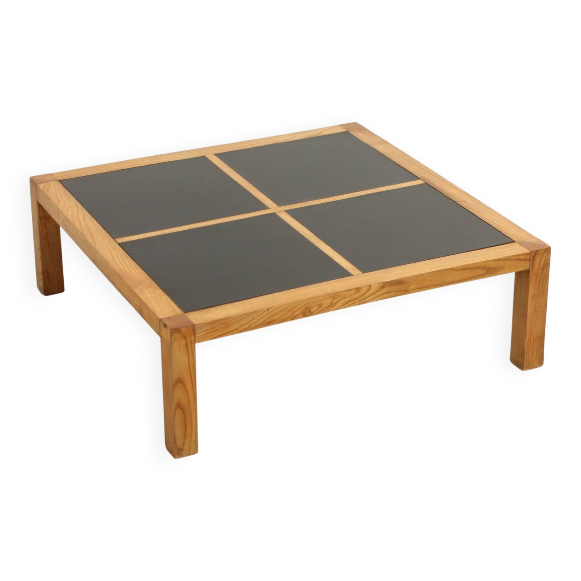 Coffee table or side table in pine and laminate, France, 1970s