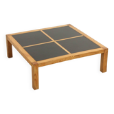 Coffee table or side table in pine and laminate, France, 1970s