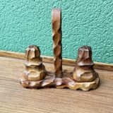 Brutalist servant in olive wood