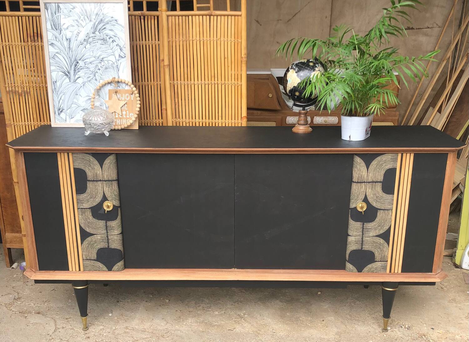 Black vintage sideboard