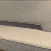 Canapé scandinave vintage, banquette scandinave vintage en teck, canapé en laine