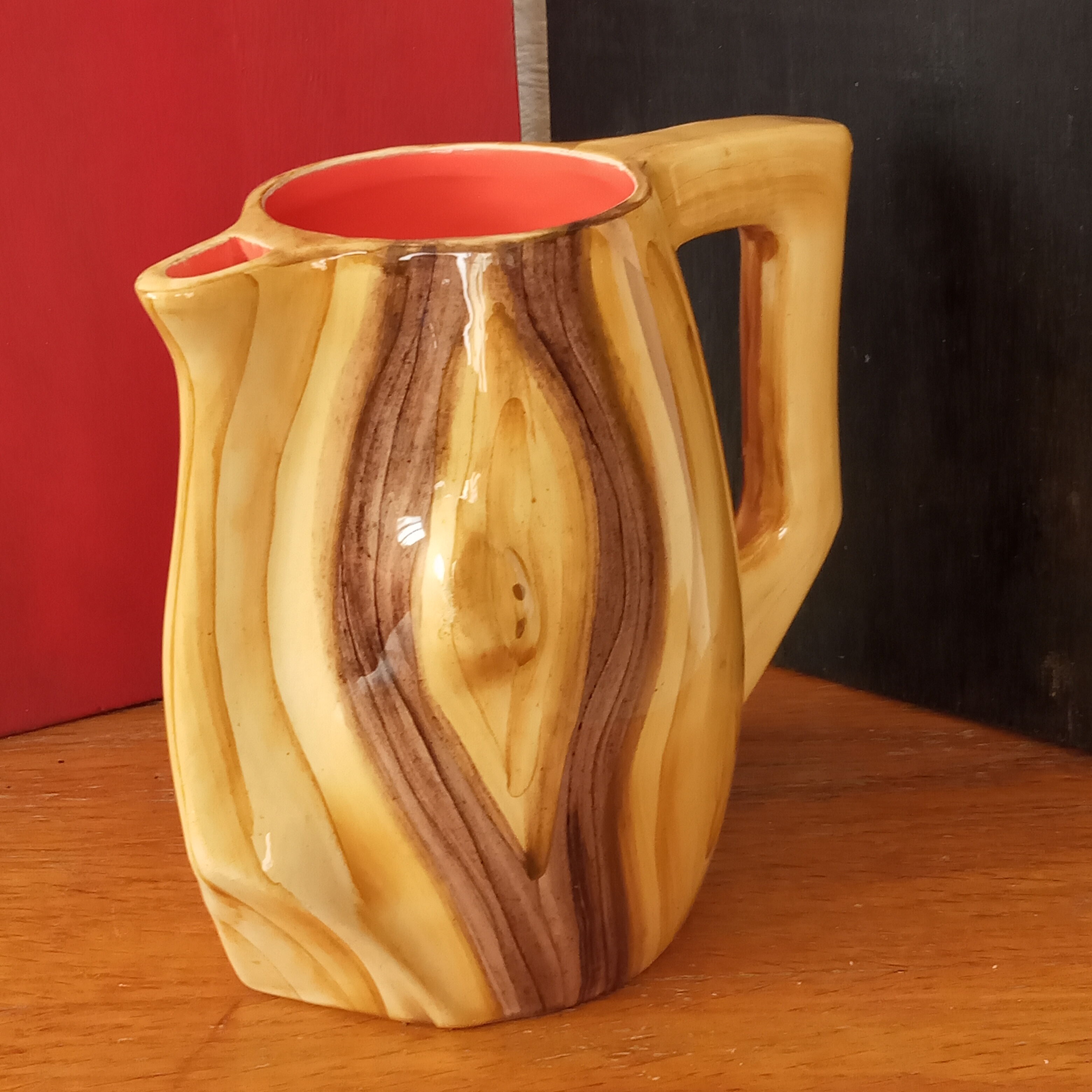 Pichet vallauris en céramique faux bois