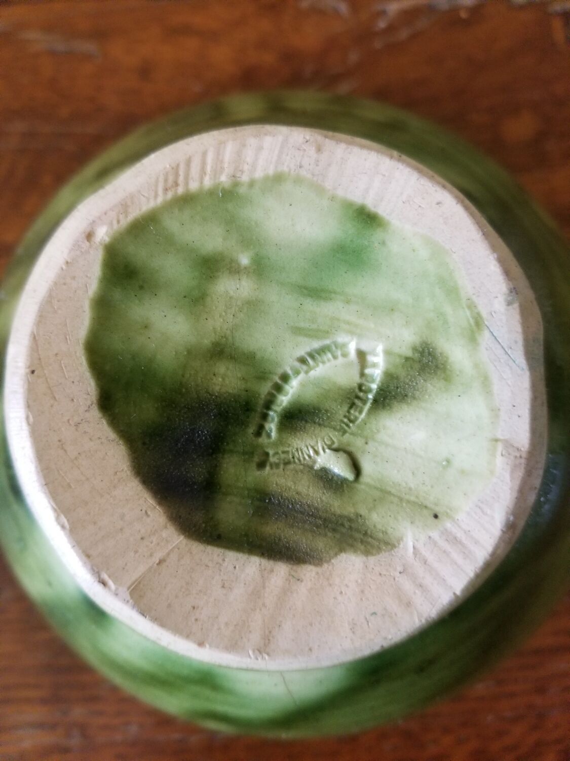 Green bowl from manufacture Saint Jorioz Annecy