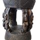 Ancient Dogon African Stool in carved solid wood - Mali