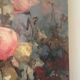 Large bouquet of roses, oil on wood panel, signed