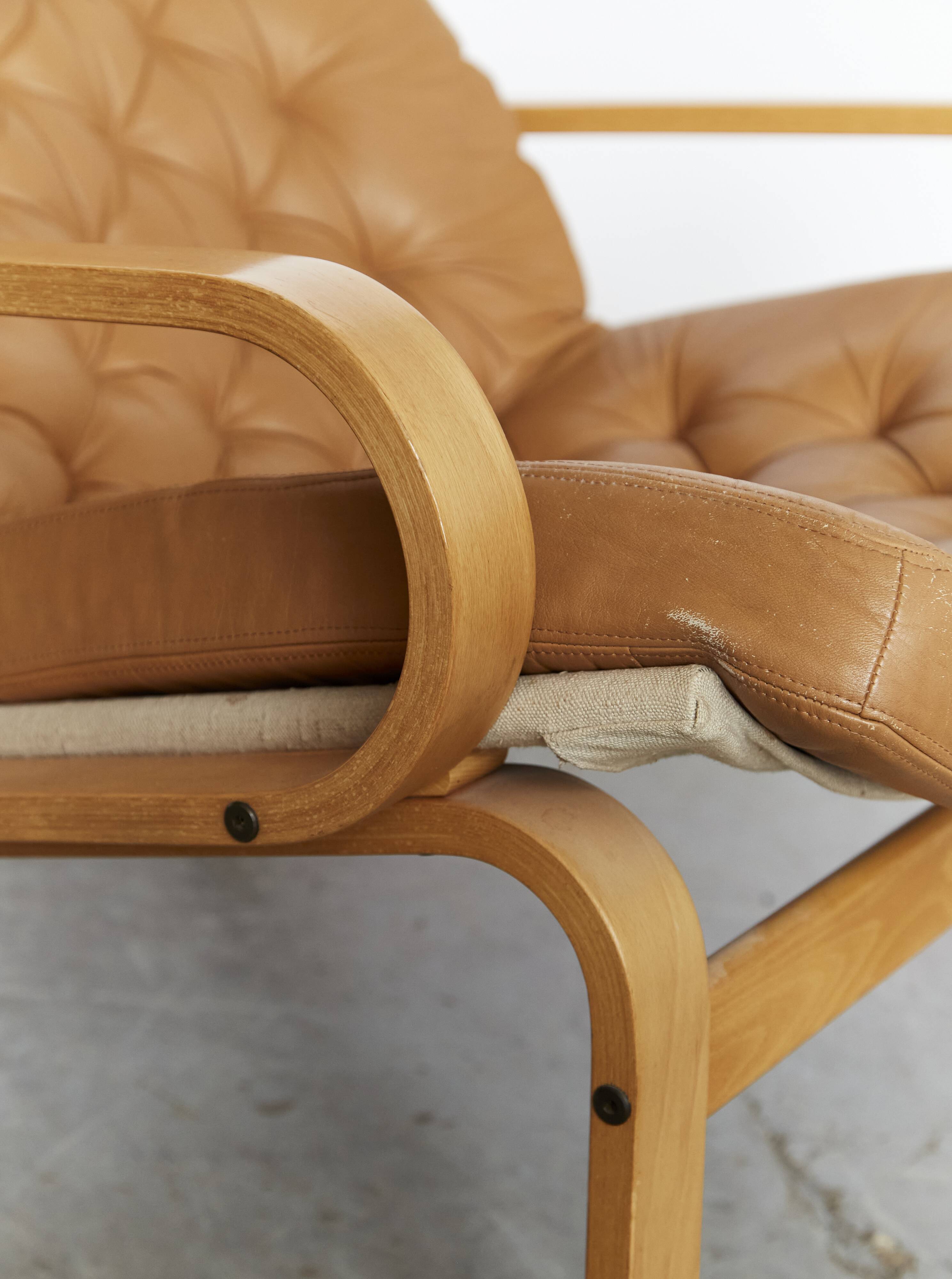 Nobuo Nakamura Armchair and Pouf 'Poem' for IKEA, 1977